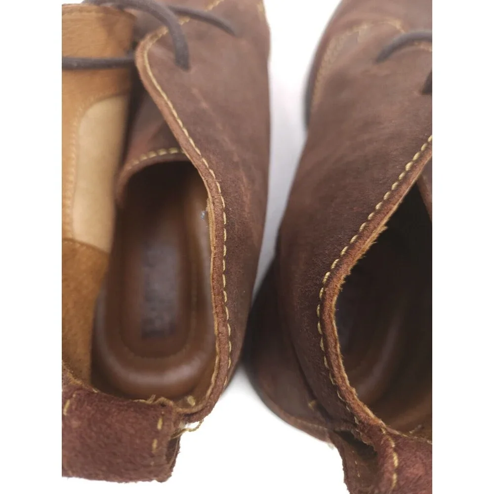 MEN'S Sz 9.5 Born Genuine Suede McNeil Collection Lace-Up Chukka Dark Brown